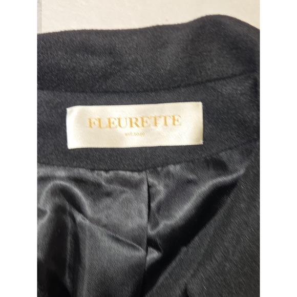 Fleurette Wool Cashmere Long Coat Sz 16 Preppy Minimalist Luxury Staple Classic - Picture 4 of 14